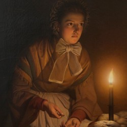 At the candle light